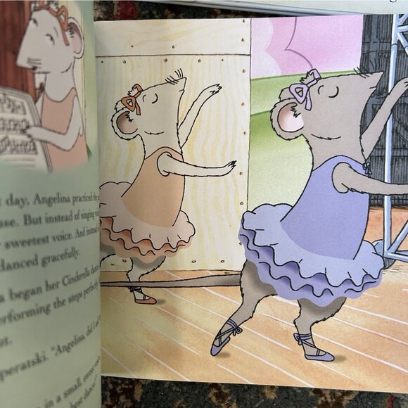 Angelina Ballerina 4 books - Christmas Vtg HC Pb Mix Fairy Balletcore Feminine - Picture 6 of 16